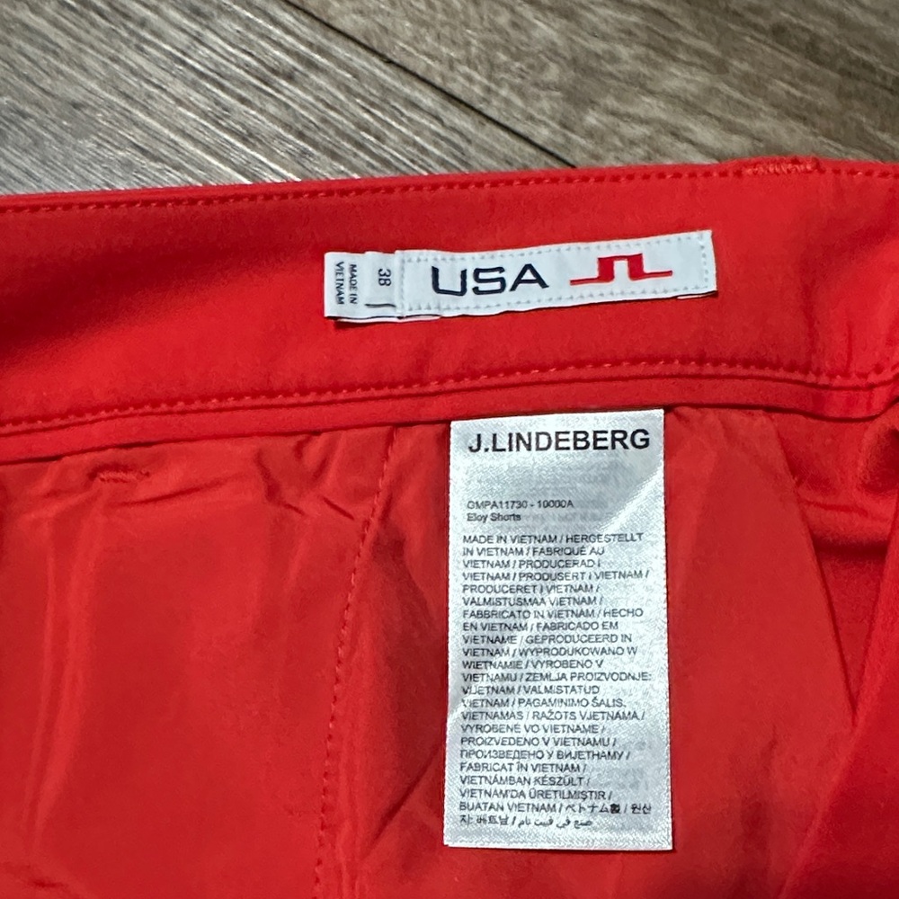 J.Lindenberg Red USA Men's Shorts 10” inseam - Picture 3 of 6